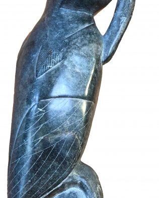 Macareux et son poisson – Sculpture Inuit 